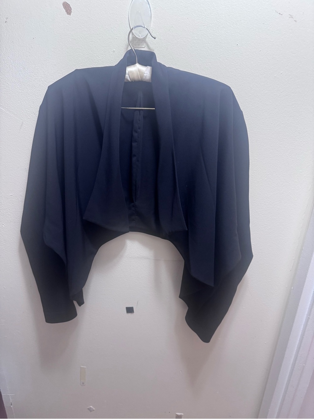 Express Black Open Front Draped Bolero size 4